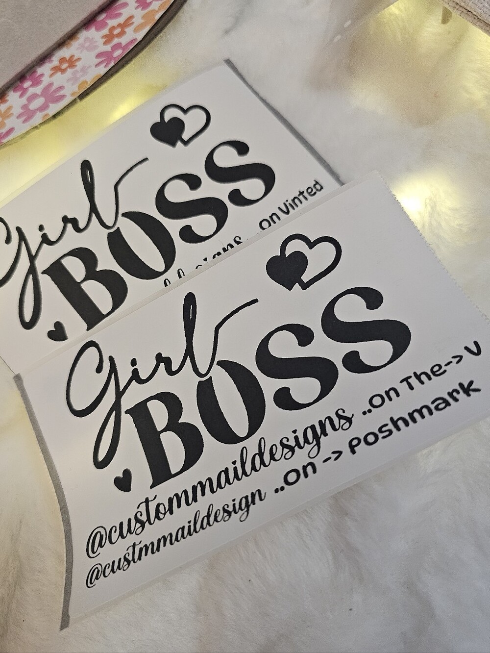 30 3x5 Qr Stickers Girl Boss 2 Social Names